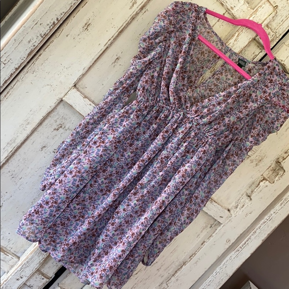 Purple floral Dress
